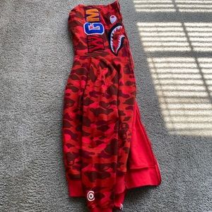 Bape jacket red